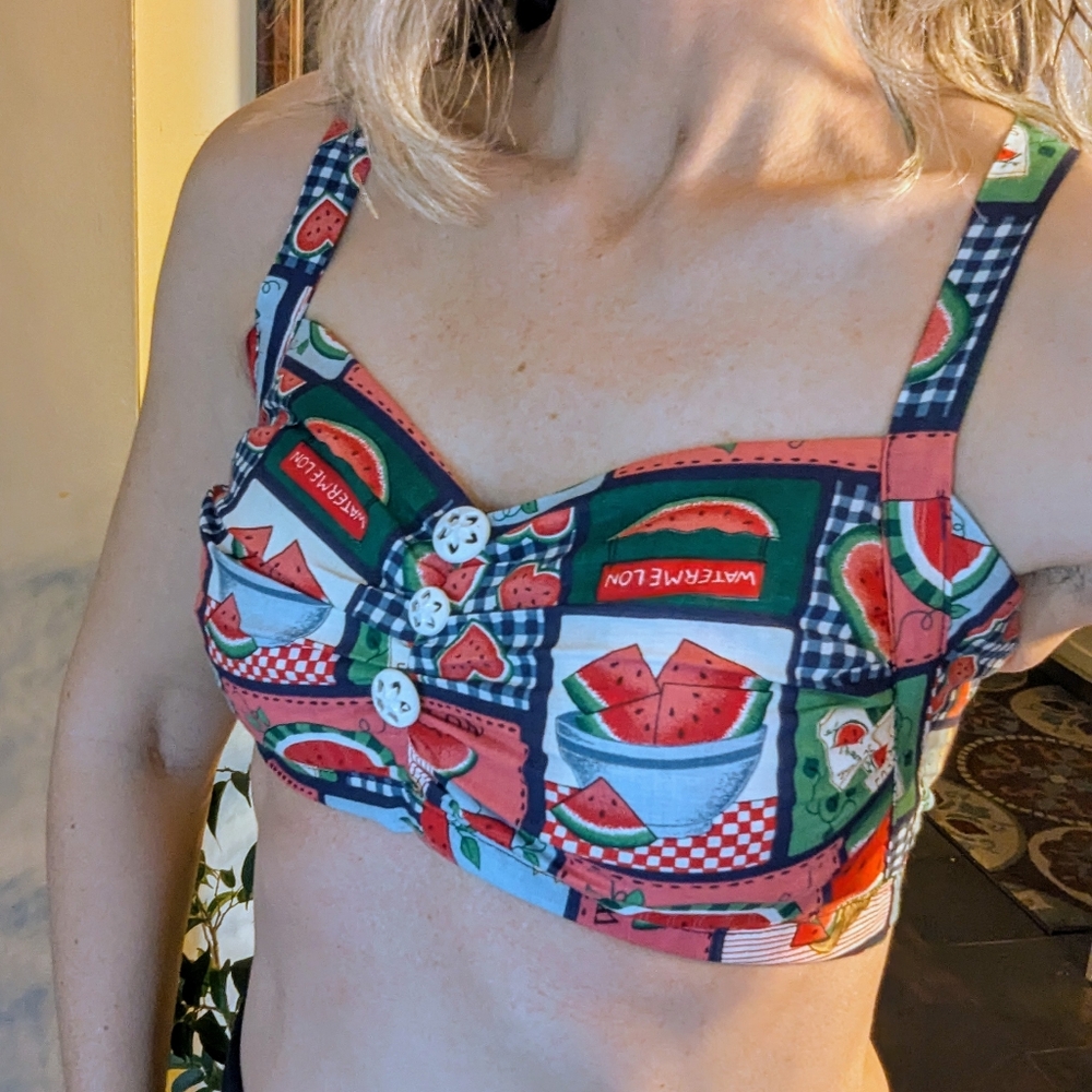 1 of 1 HANDMADE BRA TOP pinup playsuit S